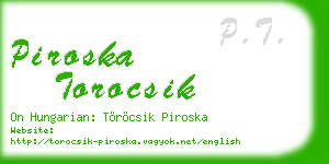 piroska torocsik business card