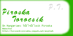 piroska torocsik business card